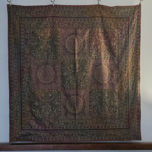 Silk elephant tapestry 44" square